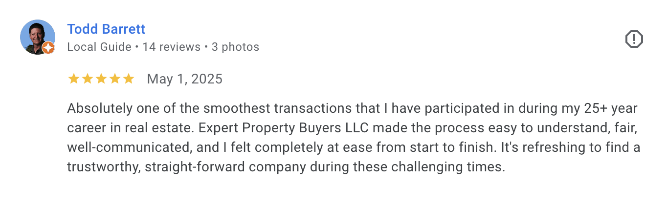 5-star Google review from Todd Barrett, a Local Guide